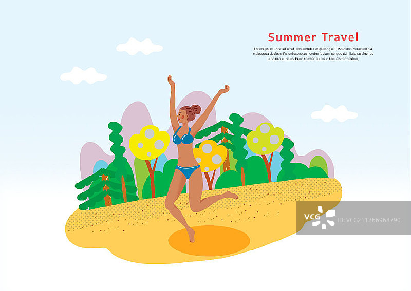 人们度假的插图图片素材