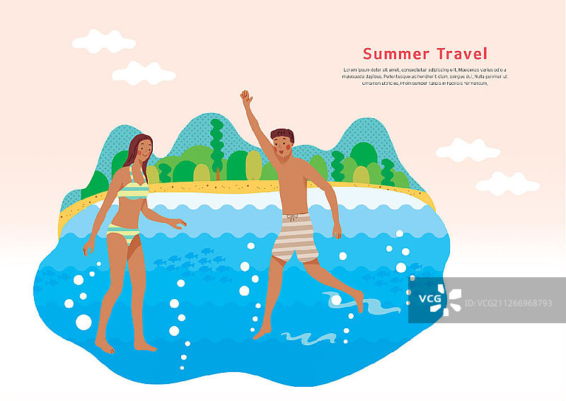 人们度假的插图图片素材