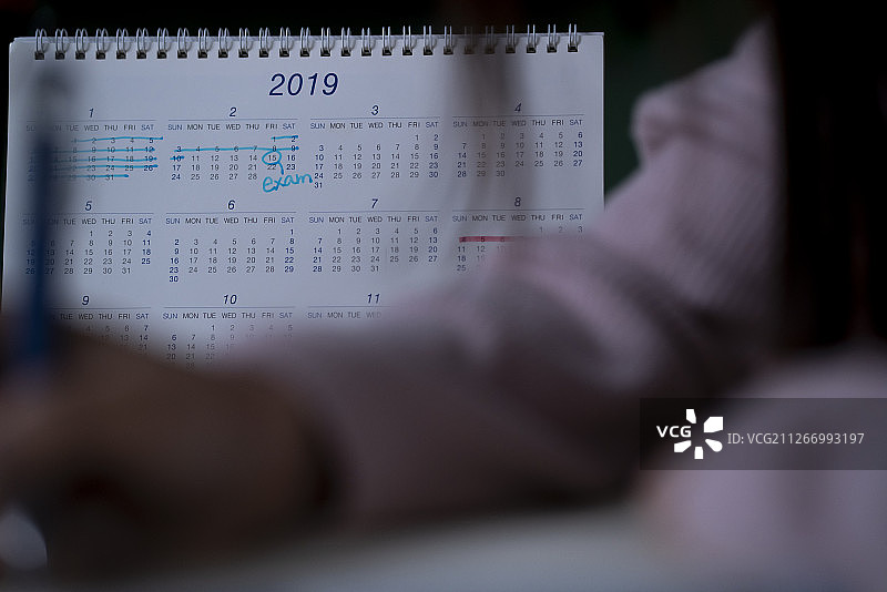 女学生的截止日期图片素材