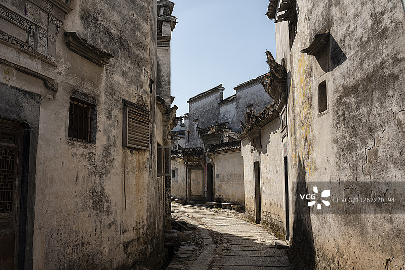黄山南屏古村落古建筑景观图片素材