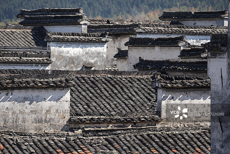 黄山南屏古村落古建筑景观图片素材