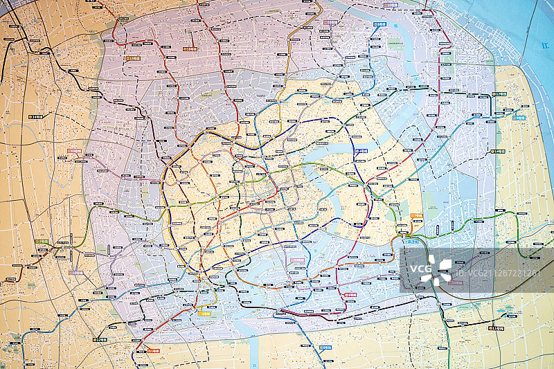 上海市地铁交通路线图图片素材