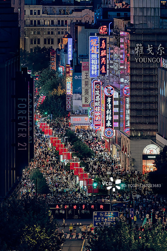 南京路人流图片素材