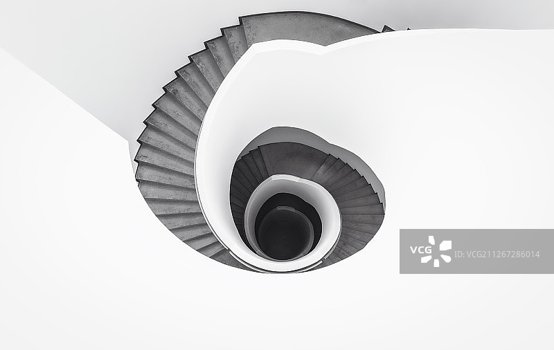 成都市当代艺术馆楼梯洁白局部特写螺旋图片素材