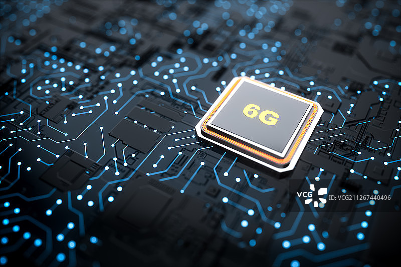 6g通信芯片电路主板三维图形图片素材