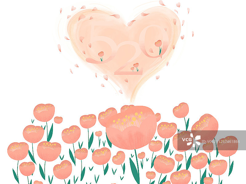 浪漫花朵植物情人告白元素背景图片素材