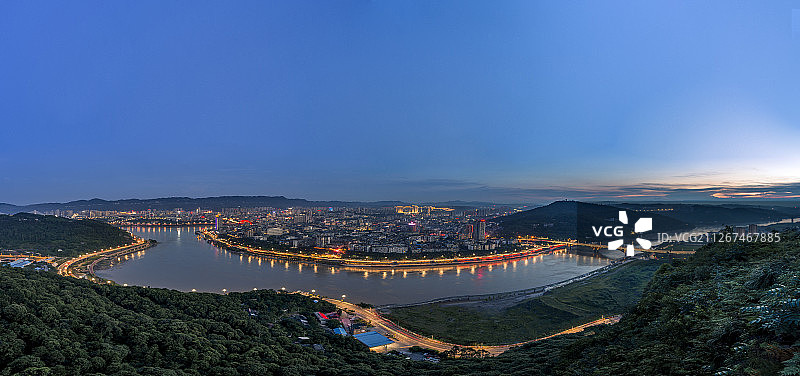 宜宾夜景全景图片素材