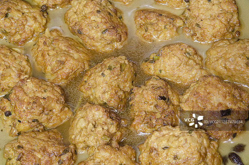 卤煮江南扬州红烧马蹄狮子头图片素材