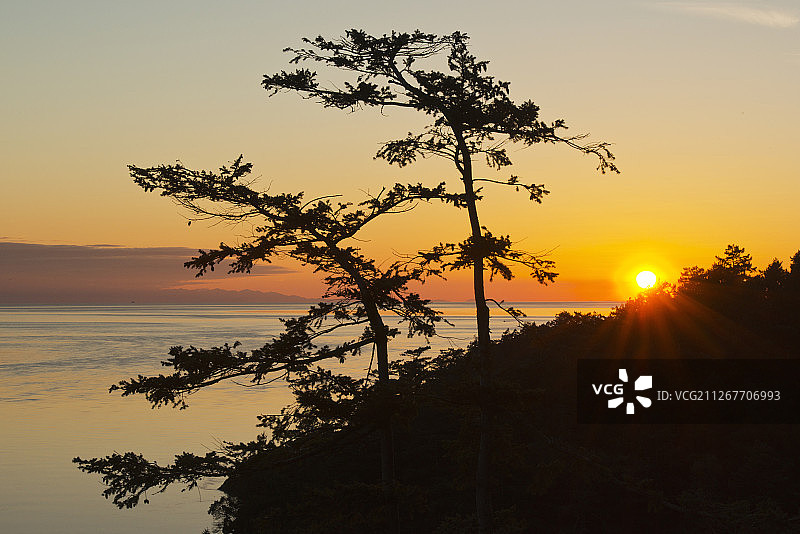 美国华盛顿州欺骗海峡州立公园图片素材