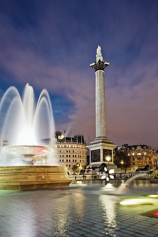 特拉法加广场的纳尔逊纪念碑图片素材