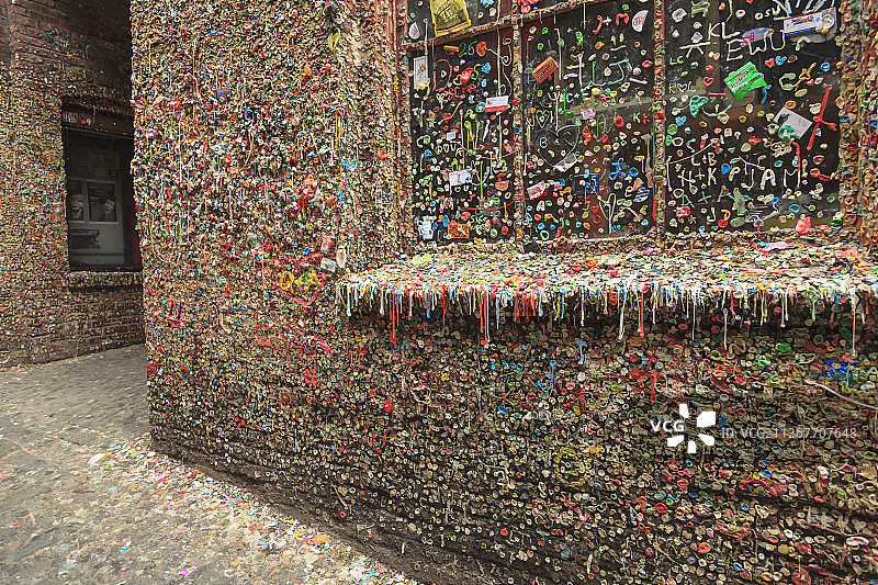 口香糖墙图片素材