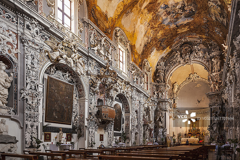 圣方济各教堂内部（巴洛克风格）图片素材