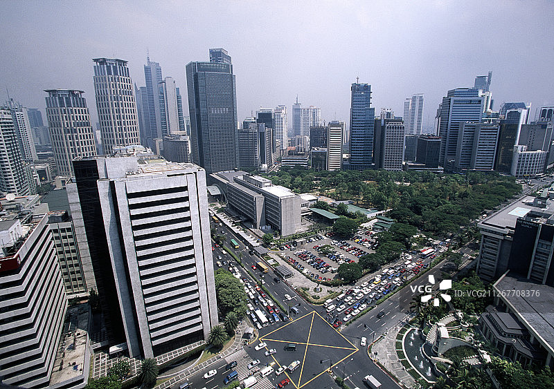 从香格里拉酒店看到的马卡蒂景色图片素材