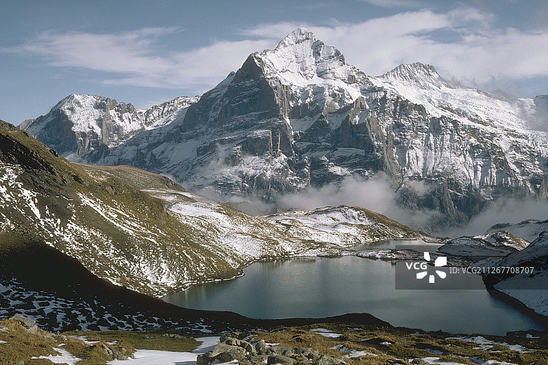 瑞士阿尔卑斯山的韦特角峰图片素材