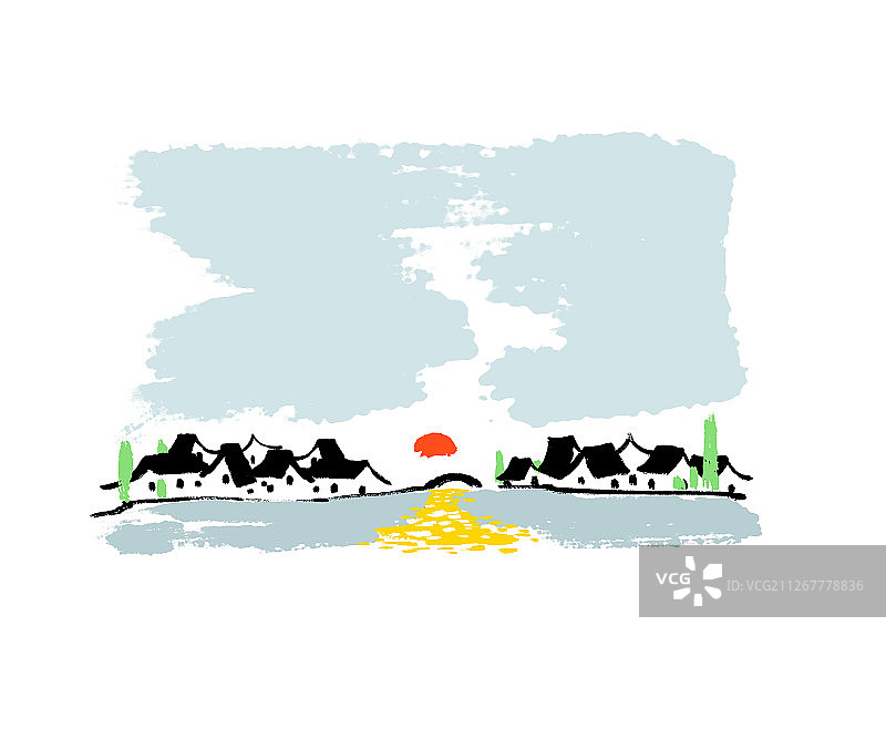 长天一色图片素材