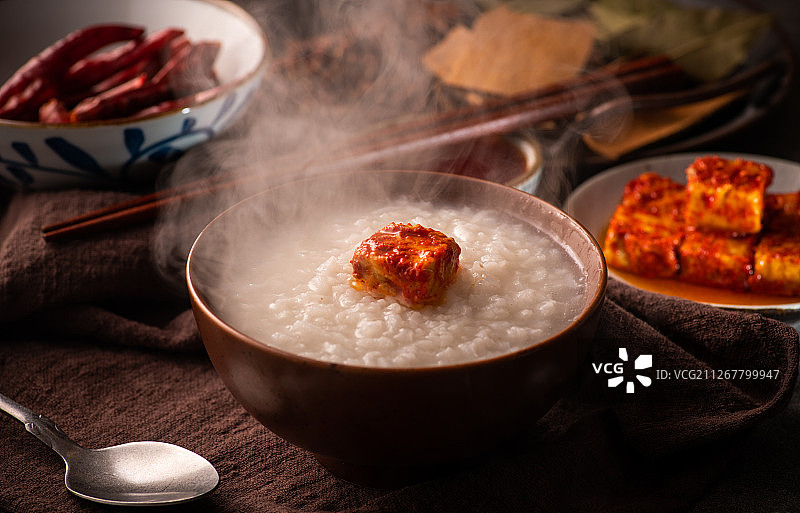 粥和豆腐乳图片素材
