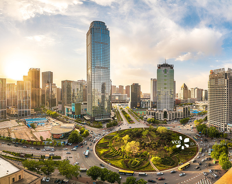 中国辽宁省沈阳市惠工广场城市风景图片素材