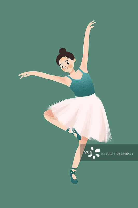 跳芭蕾舞的美丽女孩图片素材