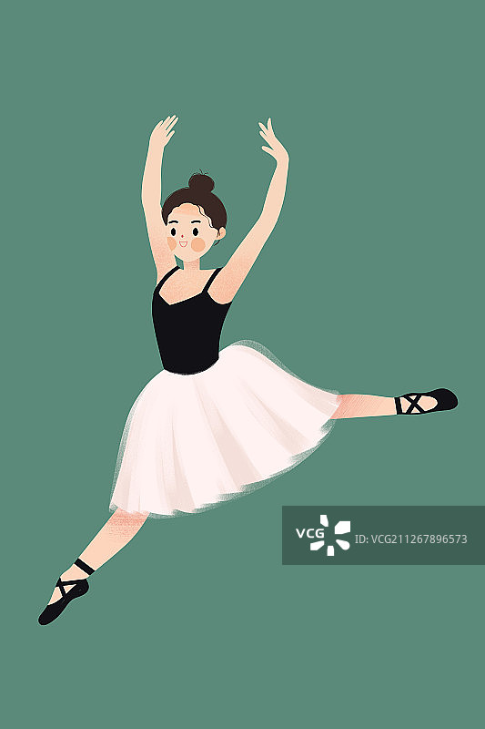 跳芭蕾舞的美丽女孩图片素材