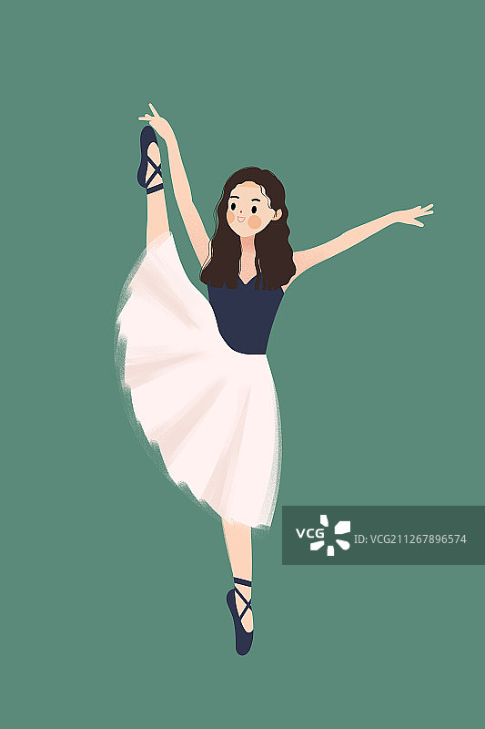 跳芭蕾舞的美丽女孩图片素材