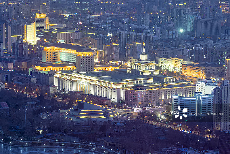 北京军事博物馆与中华世纪坛图片素材