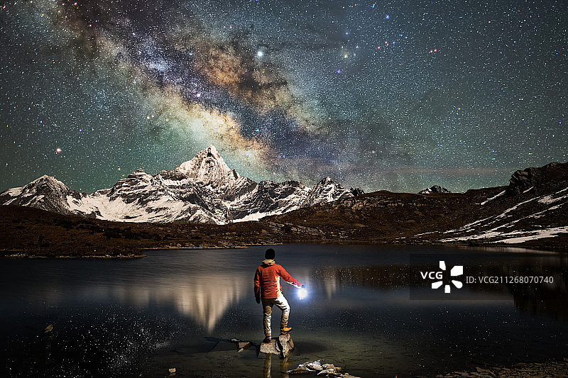 四姑娘山银河图片素材