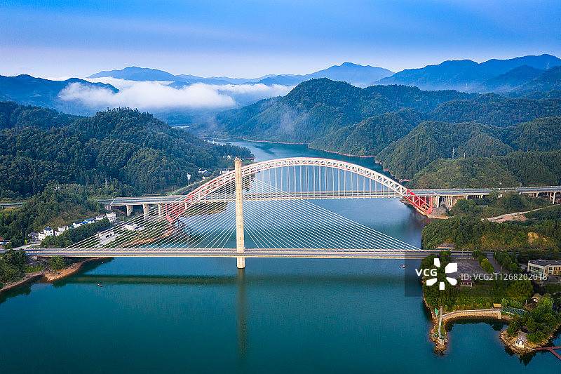 太平湖弓箭桥风光图片素材