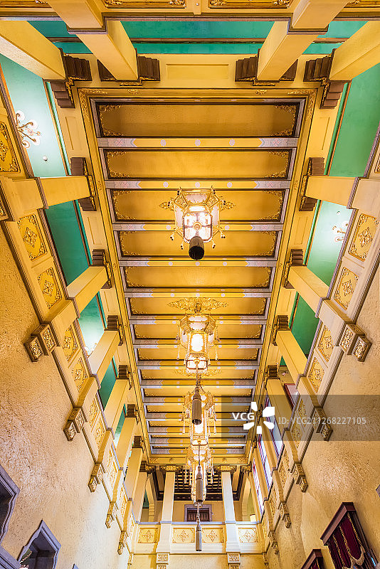 亚洲中国吉林省长春市伪满皇宫博物院同德殿宫灯图片素材