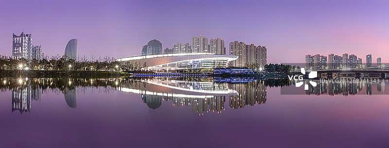 绍兴镜湖奥体中心全景图片素材