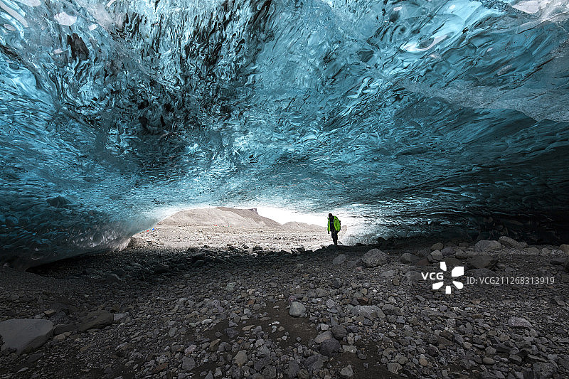 冰岛蓝冰洞风光图片素材