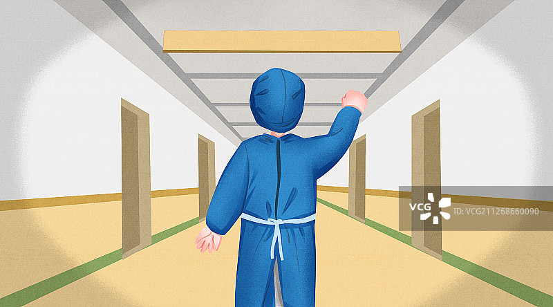 医生奉献逆行者插画图片素材