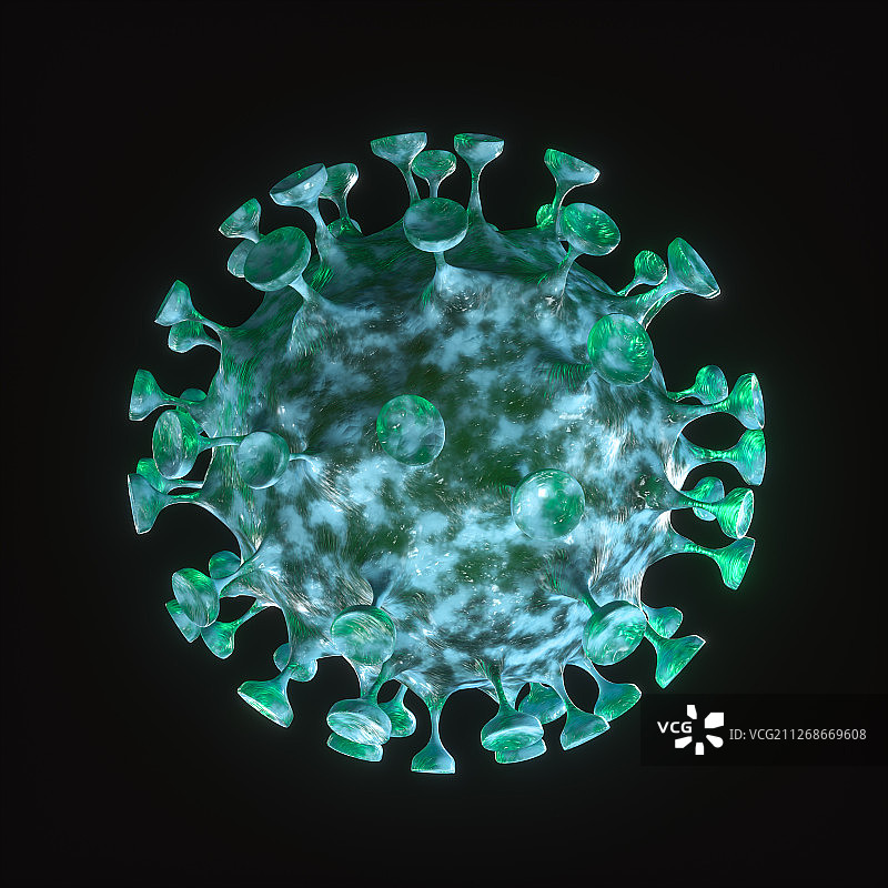 病毒细节 三维渲染图片素材