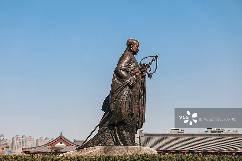 陕西西安城市地标大雁塔图片素材