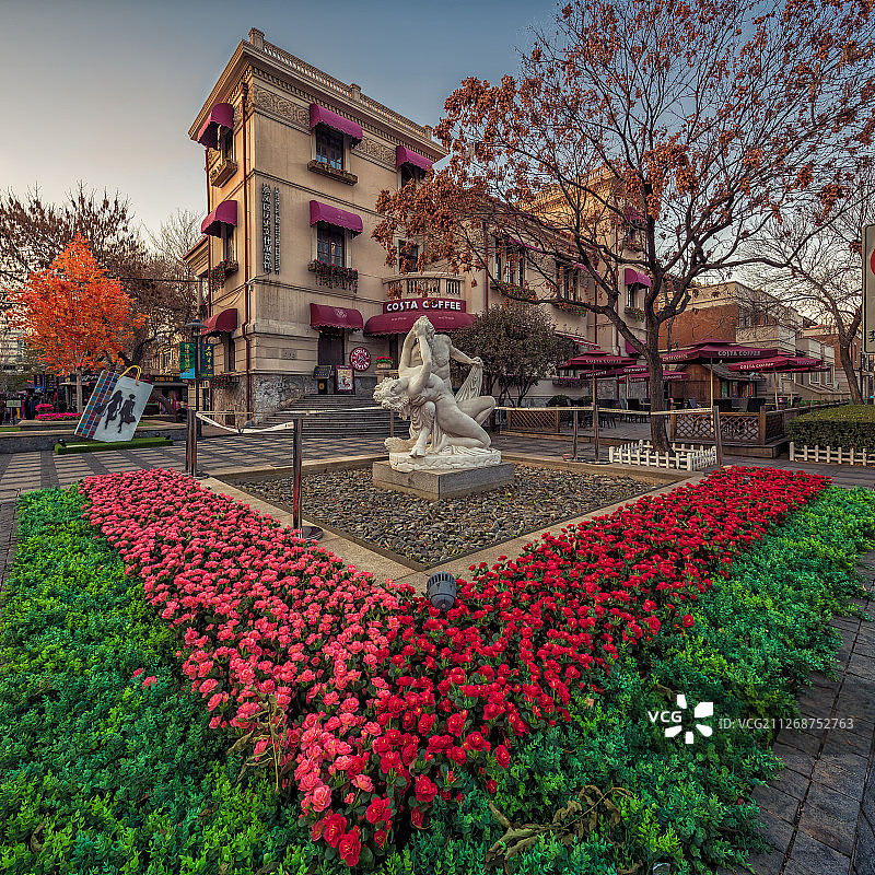 意式风情街景致图片素材