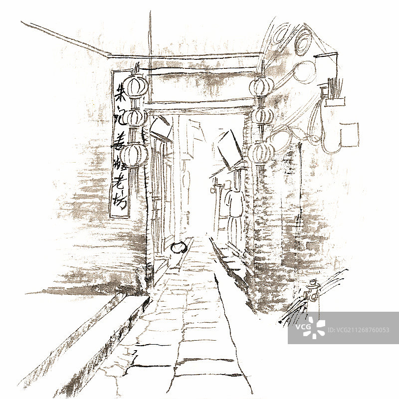 老胡同图片素材