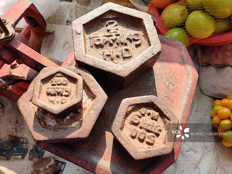 零售用千克重量和测量秤图片素材