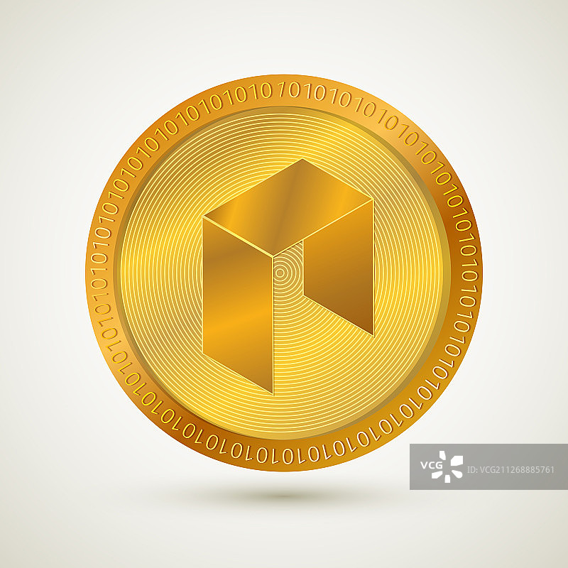 金色新货币图标数字加密货币图片素材