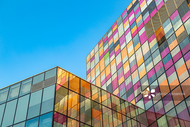 北京建筑彩色玻璃-1图片素材
