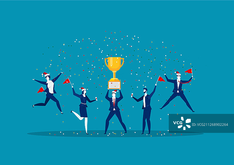 赢得成就，公司员工颁奖图片素材