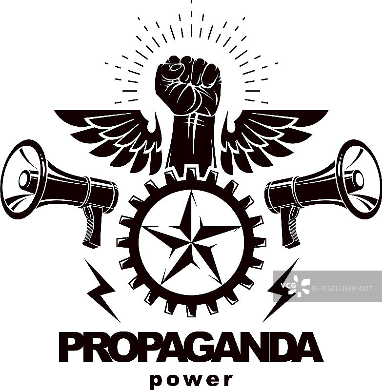 紧握的拳头举起的宣传单图片素材