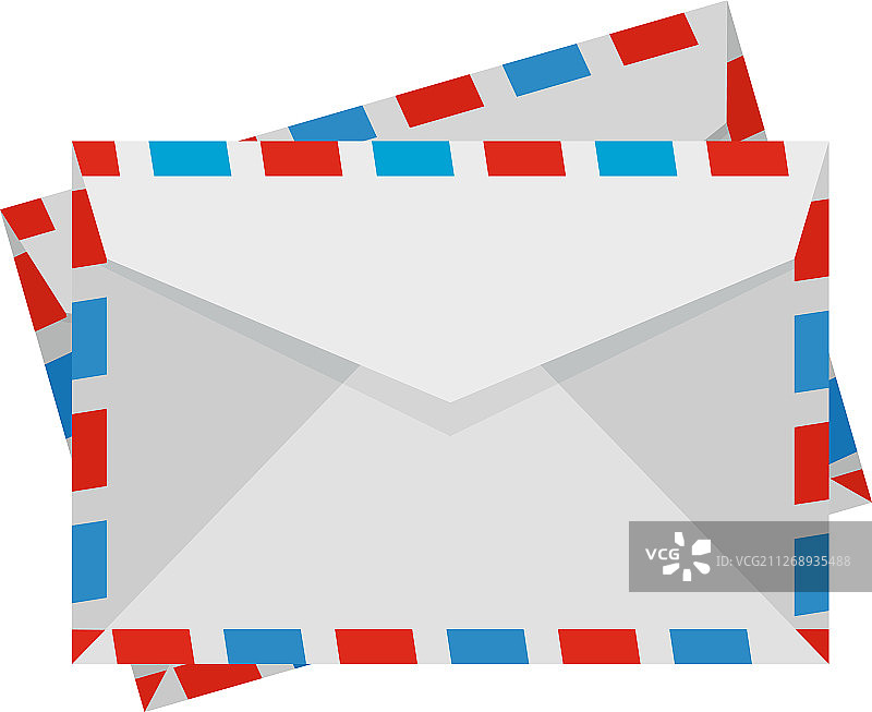 邮政信封图标扁平风格图片素材