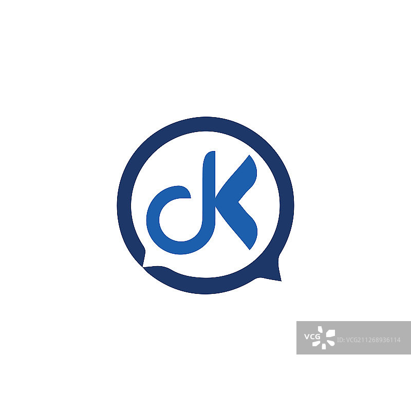 DK抽象字母标志图片素材