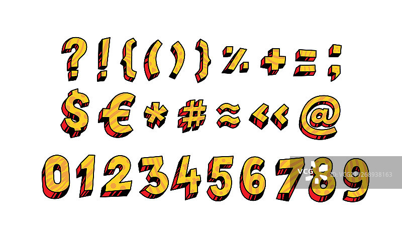 线性阿拉伯数字图片素材