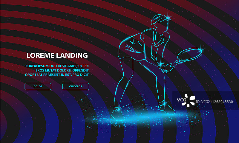 准备就绪的职业网球女运动员图片素材