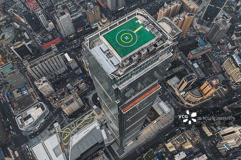 长沙城市风光国际金融中心航拍图片素材