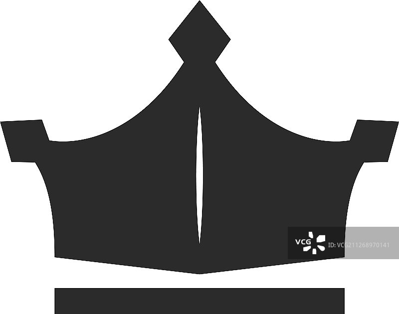 黑色皇冠图标：君主与帝国形象图片素材