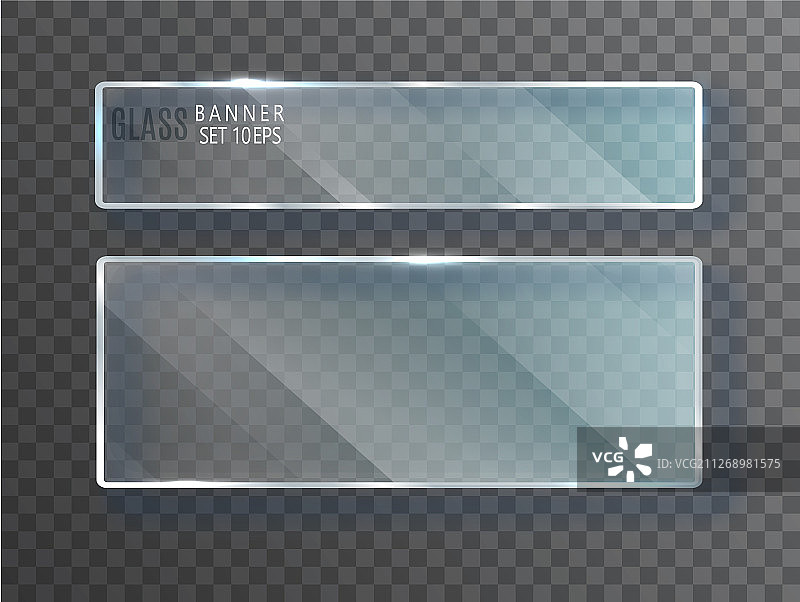 透明玻璃banner玻璃板图片素材