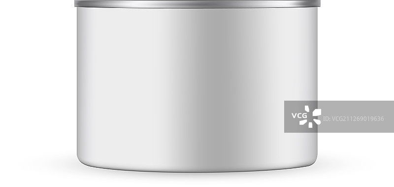白色背景上的罐头模型图片素材