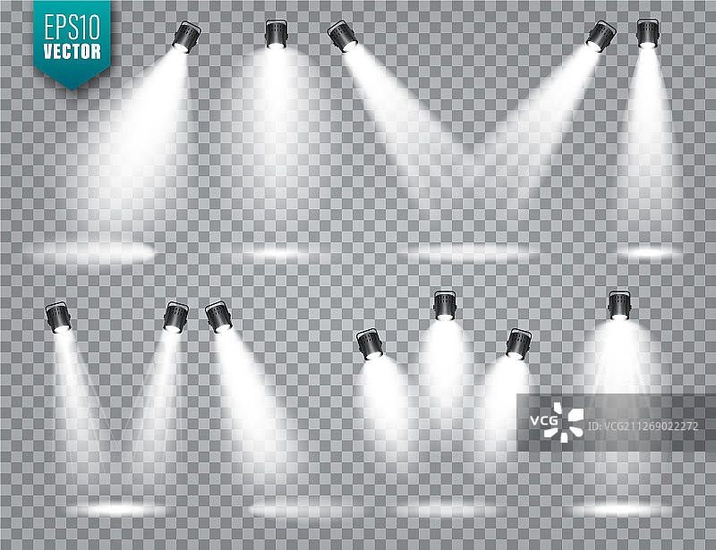 聚光灯设置明亮光束图片素材