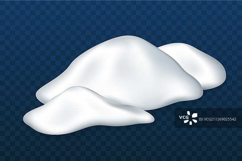 3D冰雪堆设计（冬日蓝白色）图片素材